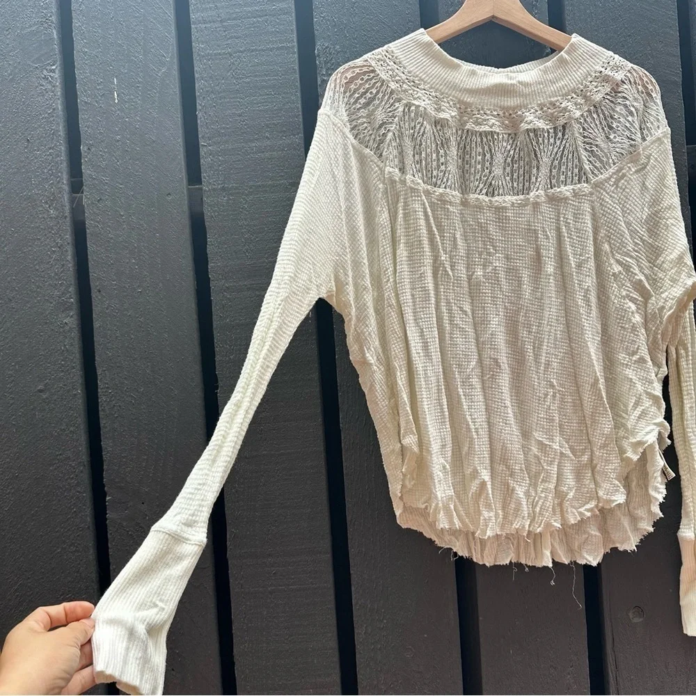 Free people knit boho sweater top